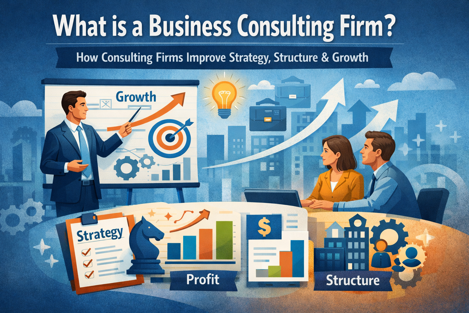 What is a business consulting firm explainer image